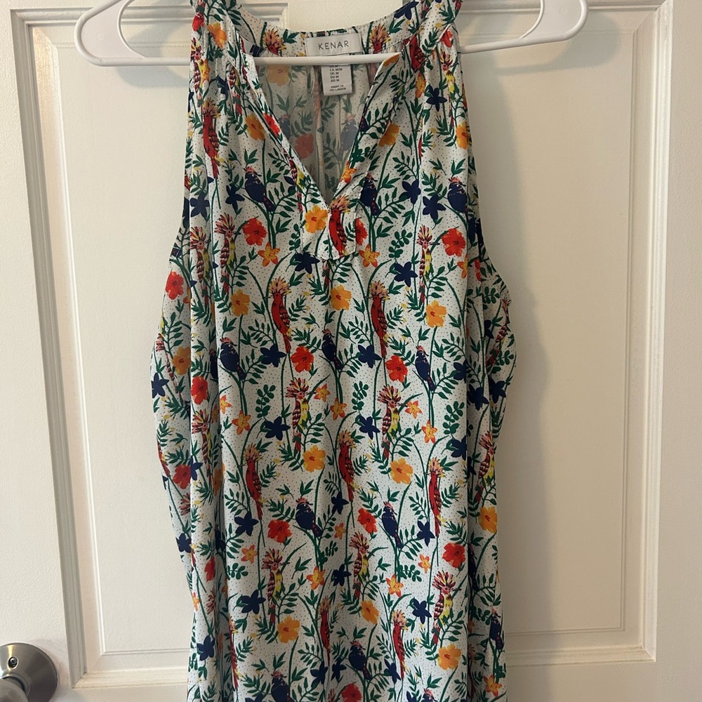 Kenar Multicolor Floral Sleeveless Blouse